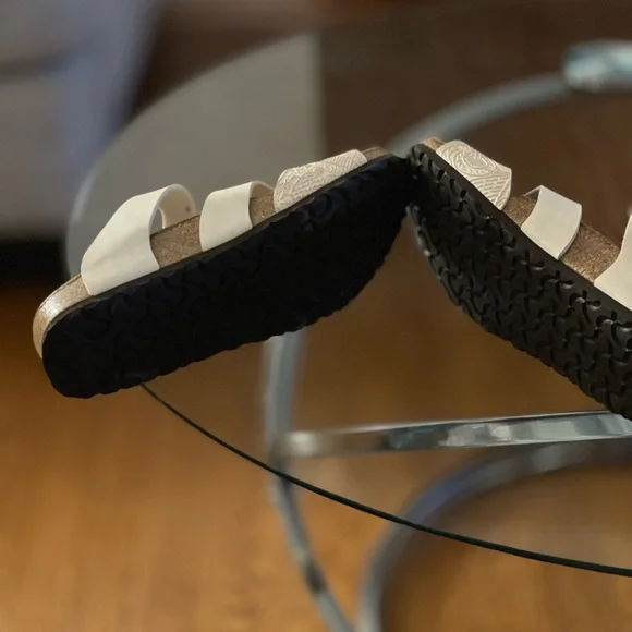 Papillio Beige Sandals with Black Buckles - Picture 3 of 10